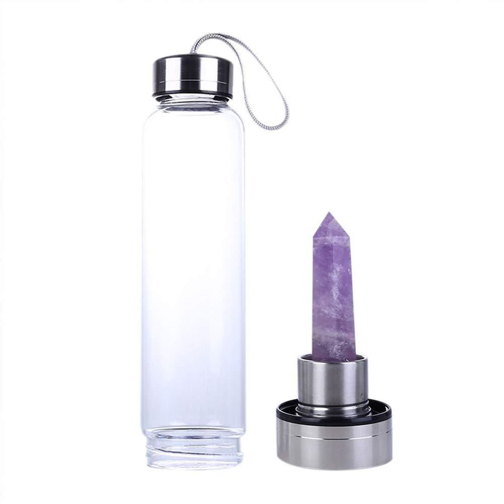 Amethyst Crystal Water Bottle