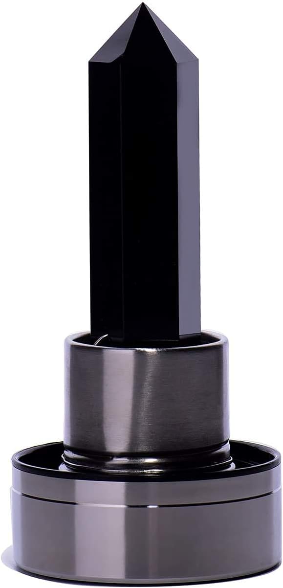 Black Obsidian Crystal Water Bottle