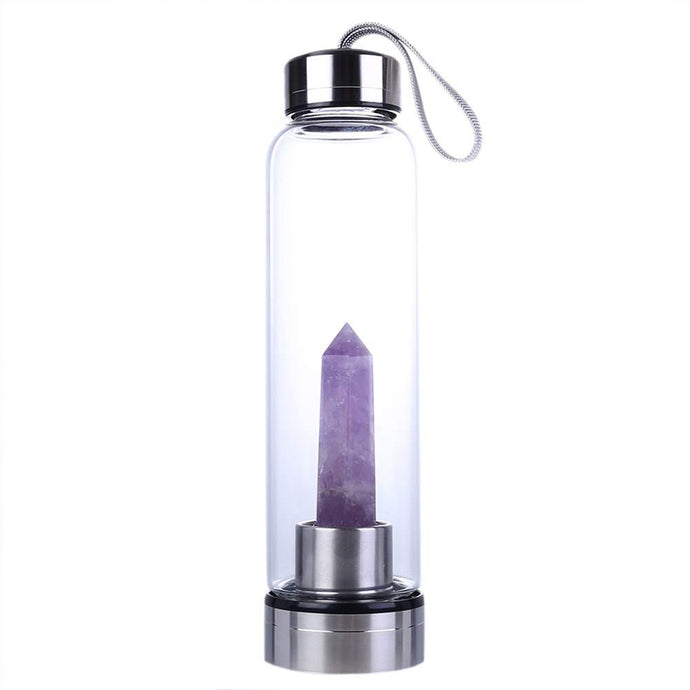 Amethyst Crystal Water Bottle