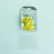 Press On Nails - Yellow Ombre Tip - Long Stiletto Almond False Stick On Manicure