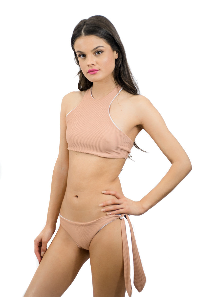 Lhasa Reversible Top White/Peach