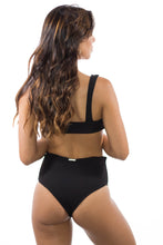 Sevilla Ribbed High Waisted Bottoms Black